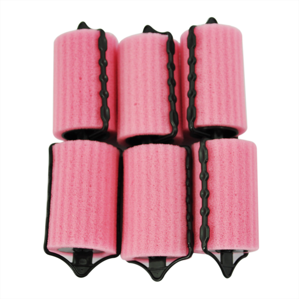 6 Pcs Magic Hair Care Roller Stijl Spons Krulspelden Voor Meisje Dames Roze Kleur Haar Styling Tool Curler Maker