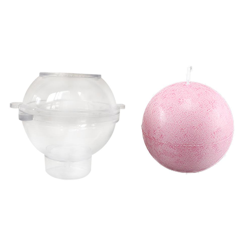 1pc doorzichtige plastic kaarsvormen, doe-het-zelf zeep, klei, knutselgereedschap, handgemaakte kaarsvorm, kaarsvorm bol: Default Title
