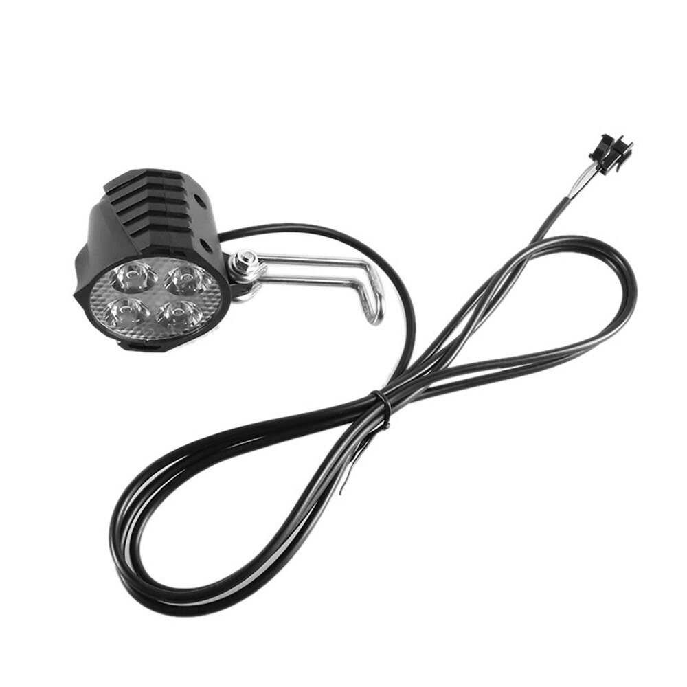 12w 36v 48v 72v 80v ebike lys scooter lampe elektrisk sykkel 4 ledet frontlykt foran med horn