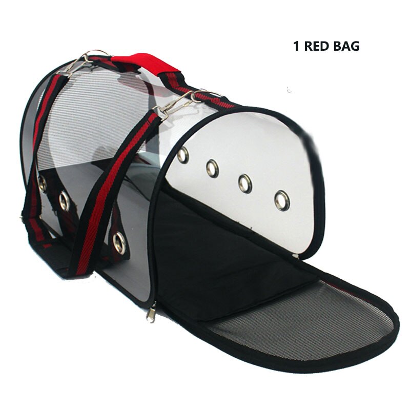 Portable Clear Bird Parrot Transport Cage Breathable Bird Carrier Travel Bag Small Pet Rabbit Guinea Pig Chinchilla Outdoor Bag: 2