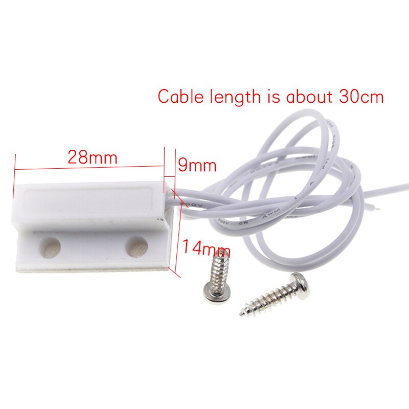 MC-38 MC38 Wired Door Window Sensor 30mm Wire Lengthen Randomly Magnetic Switch Home Alarm System for arduino