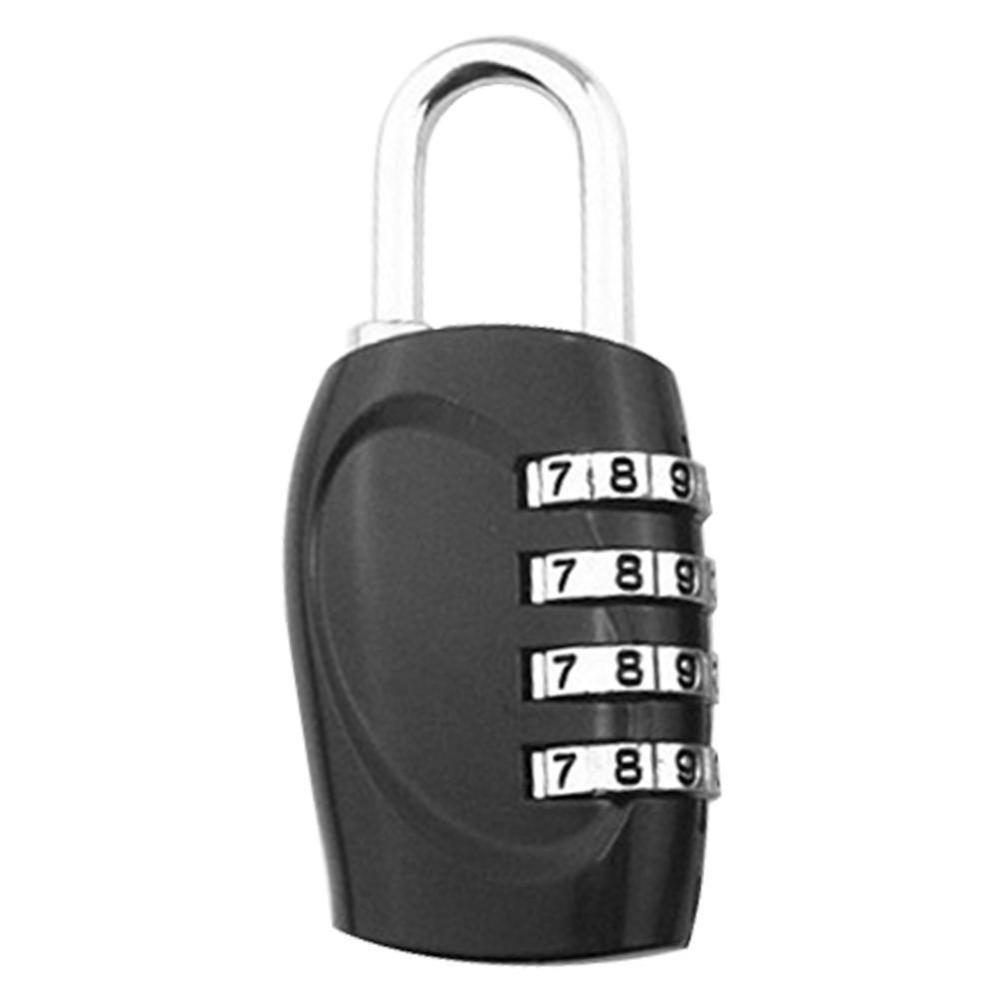 4 Dial Digit Password Lock Combination Suitcase Luggage Metal Code Password Locks Padlock Travel Safe Anti-Theft Cijfersloten: Black