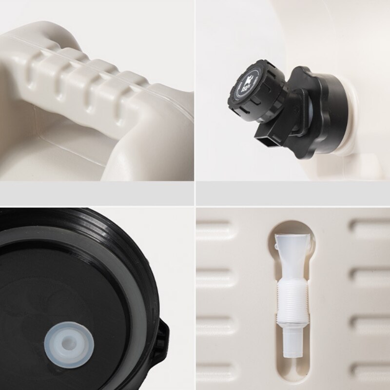 NaturehikexBlack dog Outdoor Water Bucket PE Square Camp Drinking Bucket Portable Car Food Grade Picnic 12L Water Storage Bucket