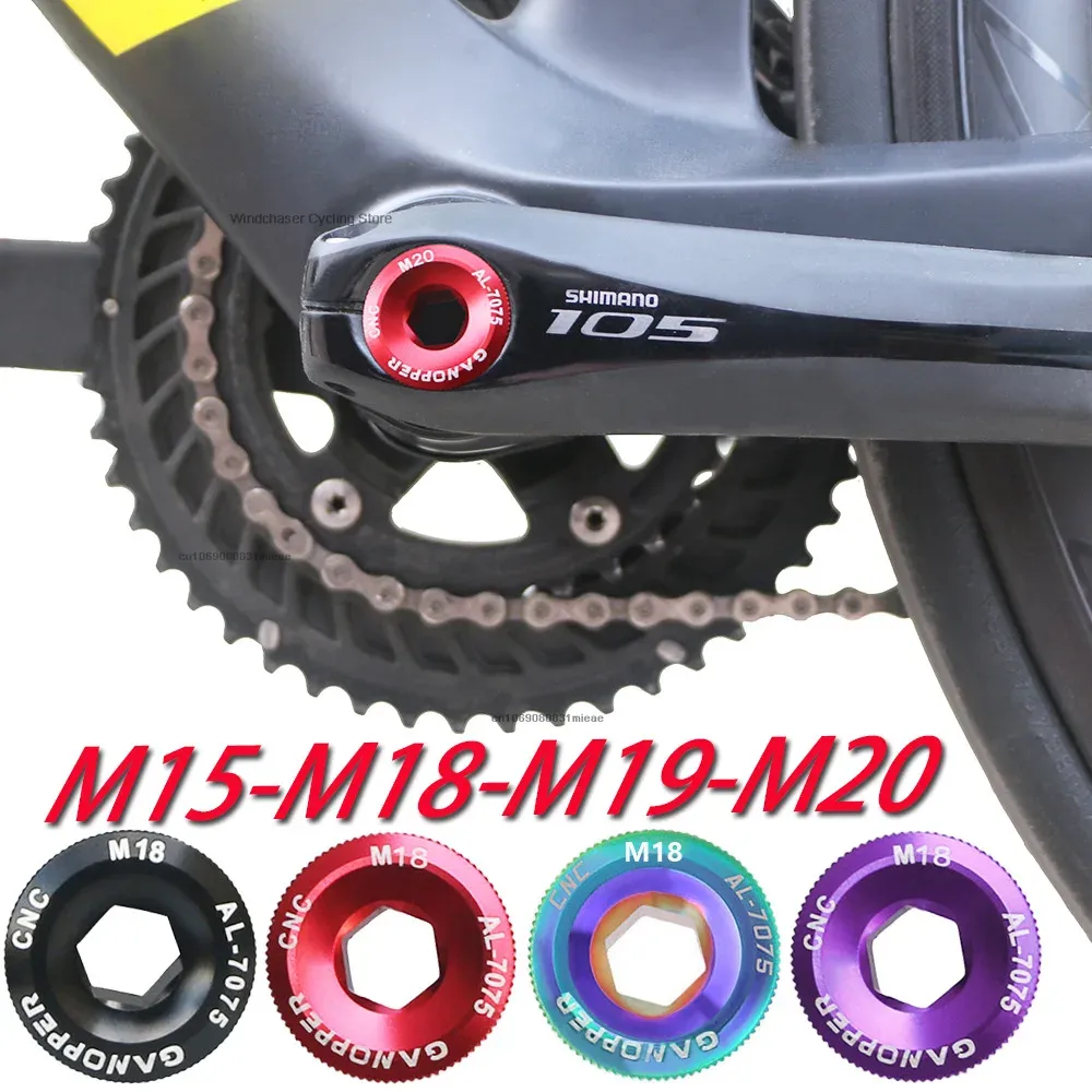 M15/M18/M19/M20 tornillo de manivela perno de fijación de brazo de manivela BB tornillo de eje Central tapa de tuerca de bielas para bicicleta de montaña de carretera