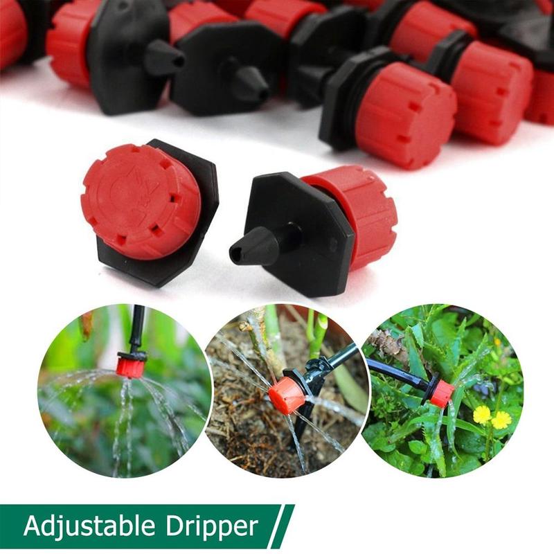 10pcs Adjustable Micro Bubbler Drip Irrigation Adjustable Emitter Stake Water Drippers For Micro-irrigation Garden Flower