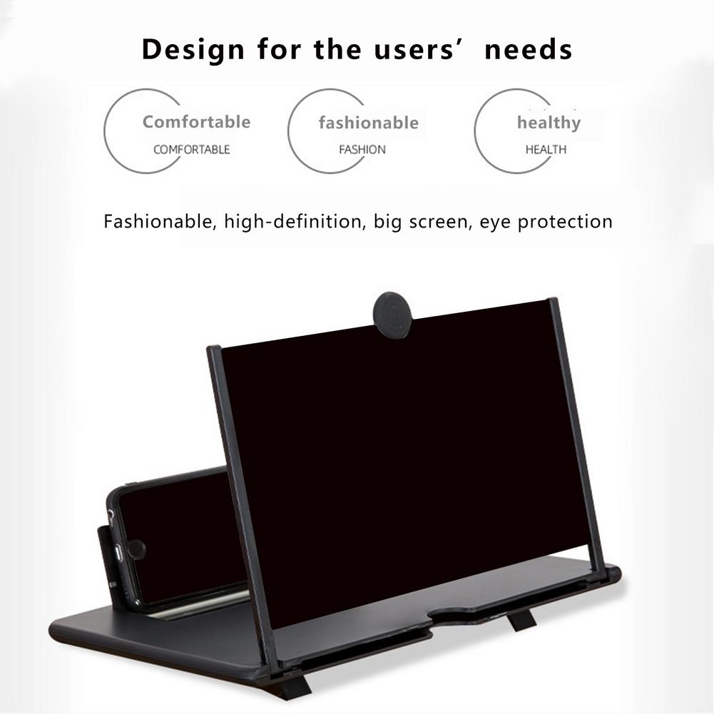 Universal Foldable Mobile Cell Phone Screen Magnifier Enlarger Magnifying Video Amplifier Projector Bracket Desktop Holder Stand