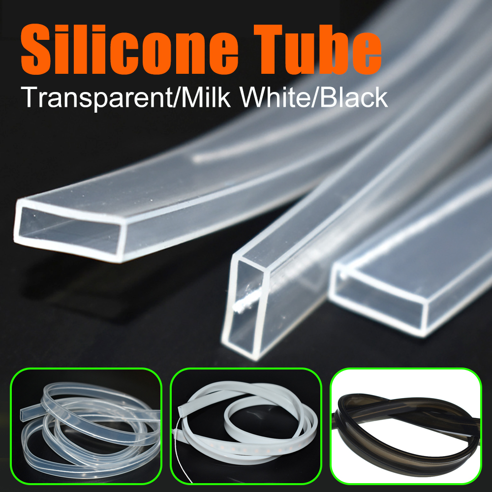 Tube LED en Silicone Transparent/blanc laiteux/noir, 8/10/12mm, housse de Protection Flexible et étanche pour bande lumineuse WS2812B WS2811