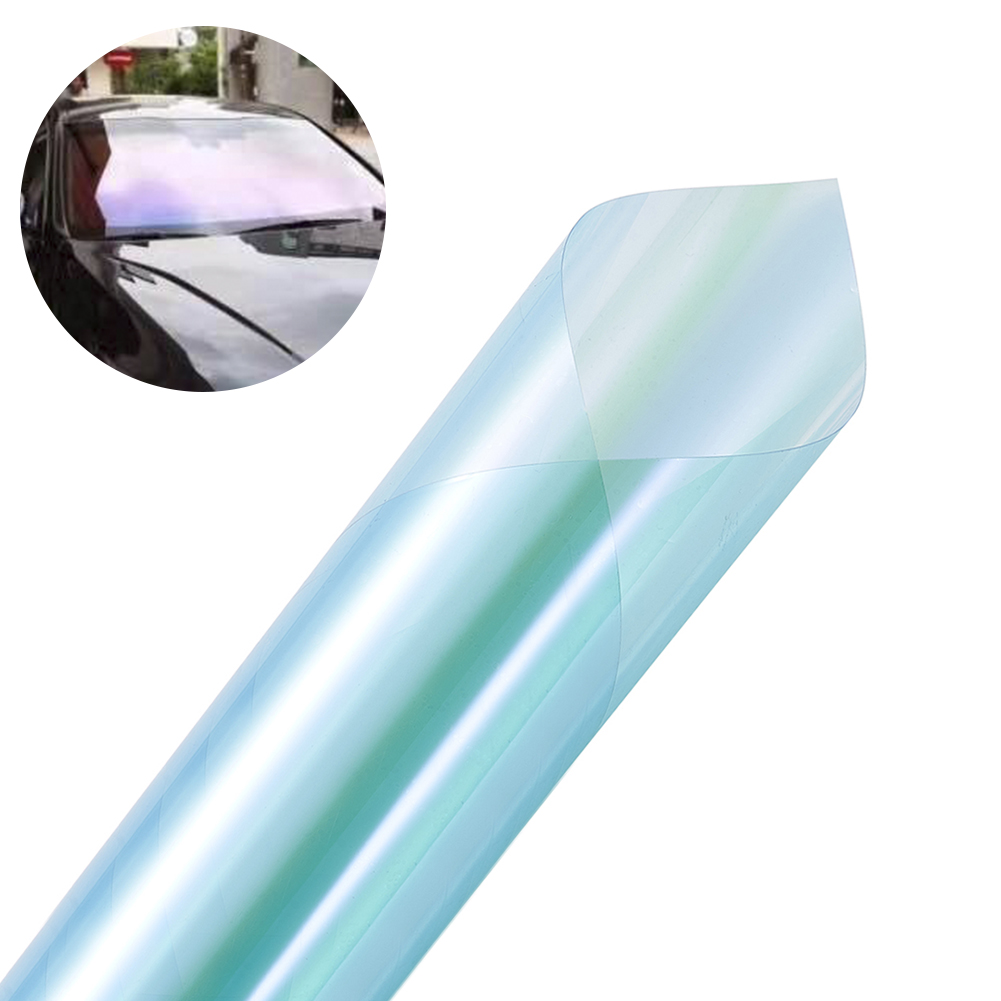 0.75M*3M Chameleon Blue Car Protection Front Window Foils VLT 55% Solar Protection Film Windshield Sun Shade Windscreen Tinting