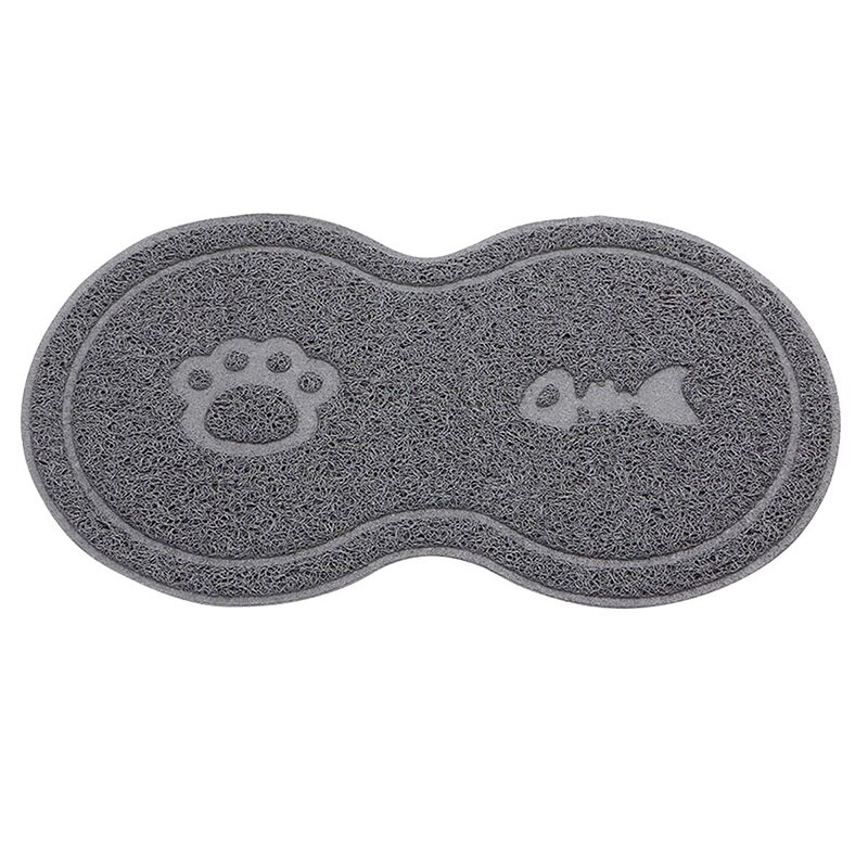 Alimentación de Mascotas estera para perro y gato comiendo cuenco almohadilla impermeable mascota alfombra de cama cachorro agua comida plato bandeja de PVC mantel para comer para mascota: Gris