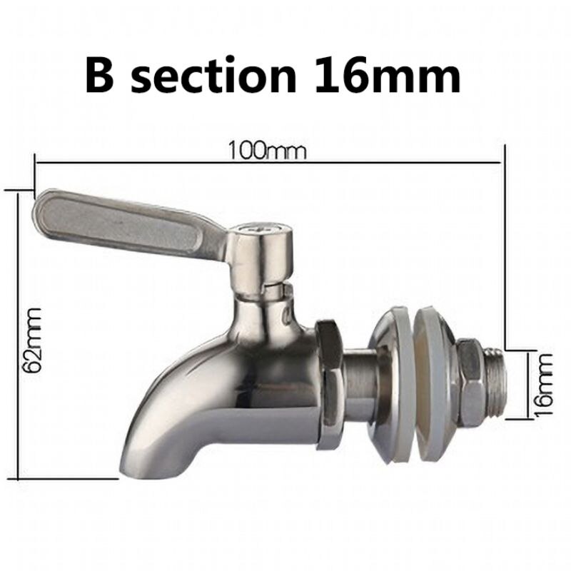 Grifo de acero inoxidable de grifo para barril de cerveza barril cerveza bebida jugo dispensador para casa
