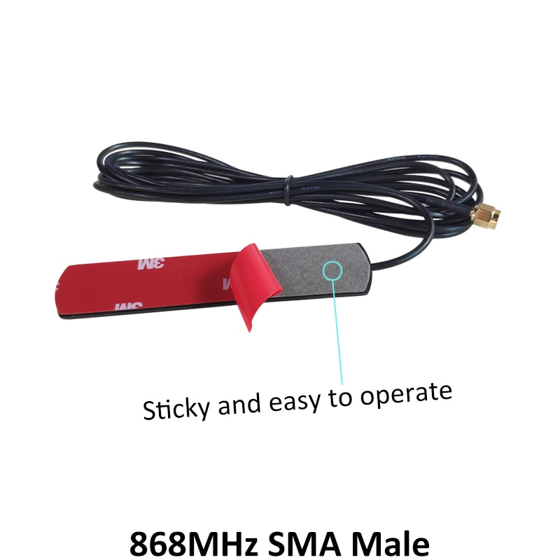 Gsm Antenne 868 Mhz 915Mhz Gelijmd Strip 868 M Patch Antenne Sma-Male Connector Antenne 3 Meter Kabel 868 Mhz 915 Iot Antena Antenne