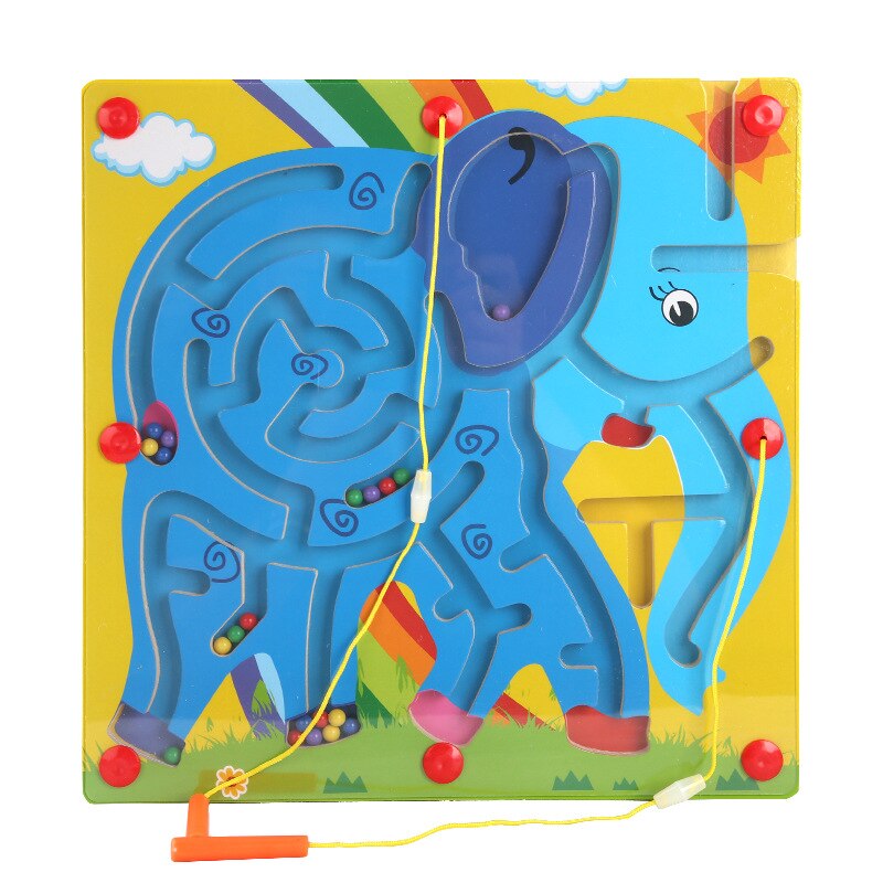 Big Size Animali Cubo Di Puzzle del Labirinto Giocattolo di Gioco In Legno Magia Giochi Magnete Per I Bambini di Età Cube Puzzle Educazione Equilibrio Magnetico labirinto