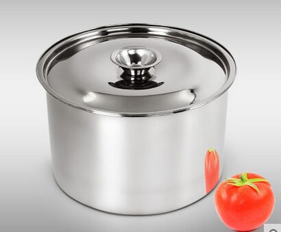 Verdikking Roestvrij Staal Saus Pot Smaak Stoofpot Met Cover Pot Melk Thee Zalfpotje: 18cm with lid