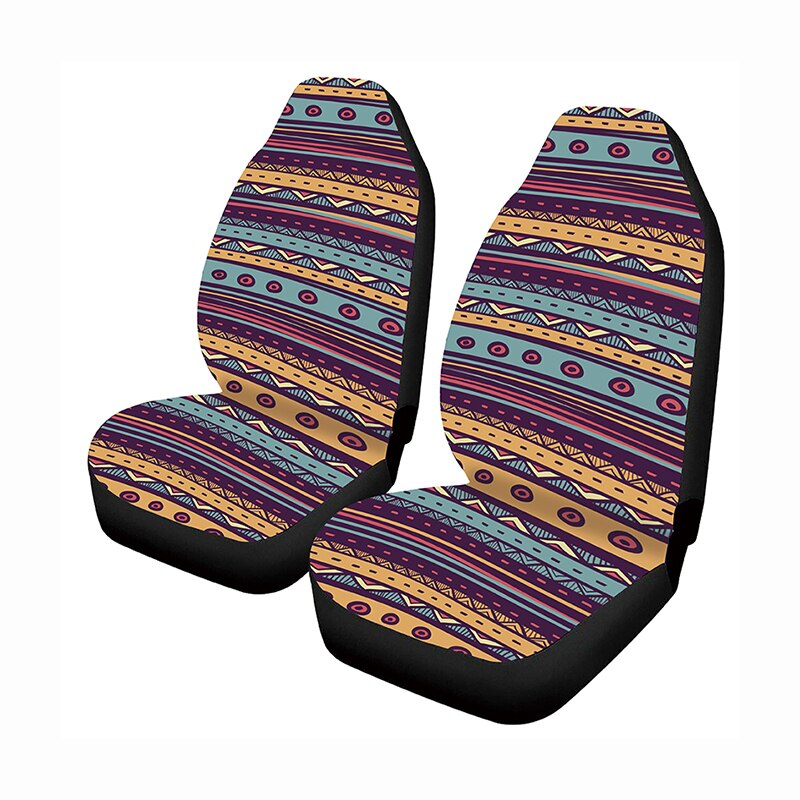Wit Paard Mandala Veren Print Auto Stoelhoezen Set Van 2, universal Fit Auto Voorstoel Protectors Voor Auto 'S, Suv, Vrachtwagen