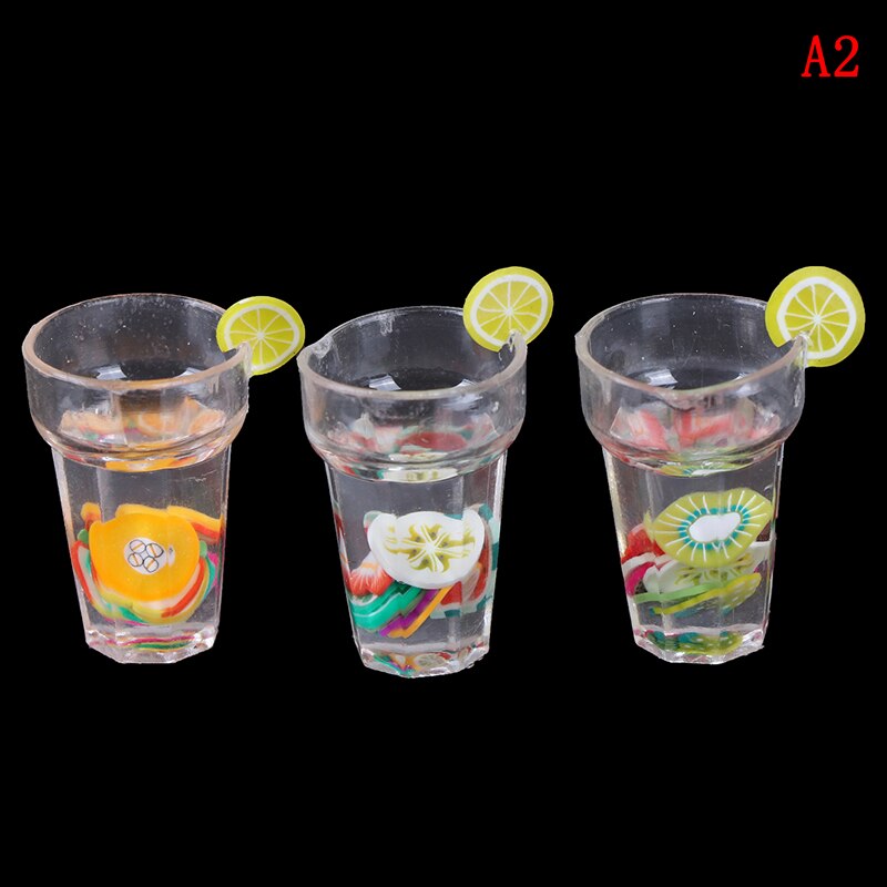 1/12 Dolls Accessories Furniture Toy Miniature Food Mini Resin Fruit Bottle Simulation Drinks Model Toys Drink Play Dollhouse: 2