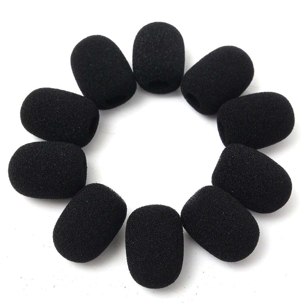 10 stk/sæt mini mikrofon cover 27*7mm headset erstatning skum mikrofon grill forrude forrude mikrofon svamp skum covers