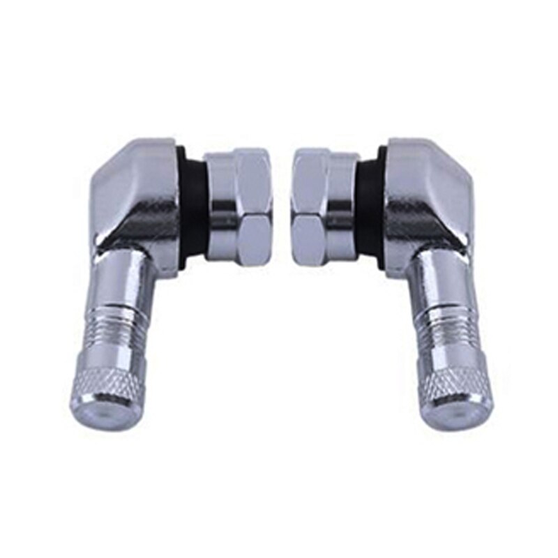 1 par universal motorcykel hjul däck ventiler stam cap luft däck lock 90 grad 17mm cnc aluminium rörlösa ventil stammar 9 färger: Grå