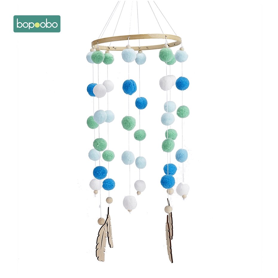 Bopoobo Baby Mobiele Opknoping Rammelaars Speelgoed Wind-Up Music Box Hanger Diy Opknoping Babybedje Mobiele Bed Bel Speelgoed houder Arm Beugel: Blue