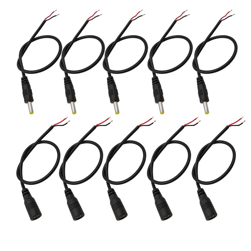 Dc-förlängningskabel 4.0 x 1.7mm dc-ström hane/hona jack uttag kabel adapter kontakt för cctv-kamera led-remsa ljus: Mång