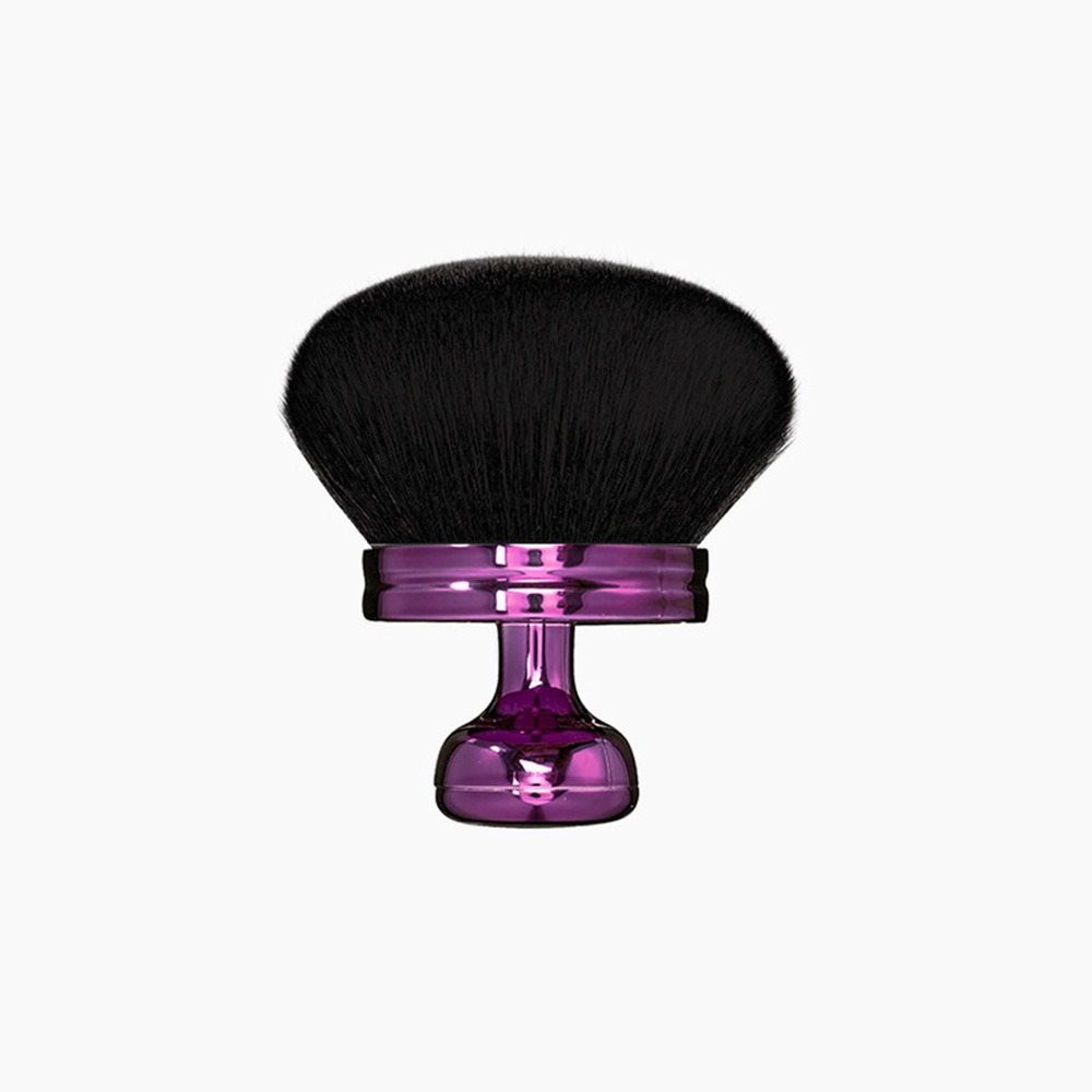 Pincel de maquiagem corporal extra grande, portátil, cabelo sintético macio, profissional, kabuki, 74mm, cabeça larga, base, bronzeadores: CINZA