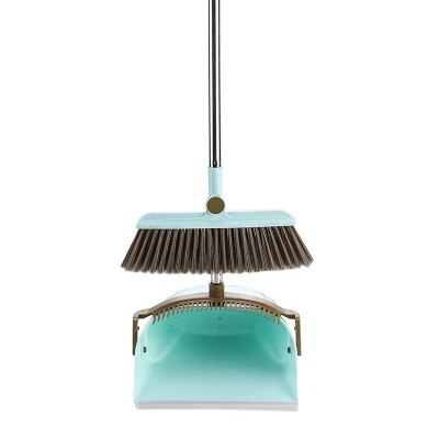 Multifunctional 2 In 1 Broom Dustpan Cleaning Set 180 Degree Rotating Broom Head Wiper Windproof Dustpan Soft Fur Brush Robot: 3