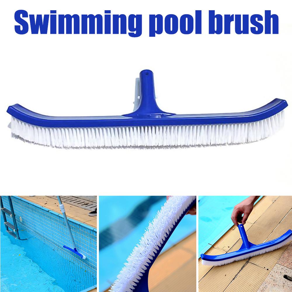 18 Inch Curved Swimming Pool Brush Cleaning Tools Spa Wall Floor Brush Nylon Bristles Cleaner Broom Swimming Pool Accessories