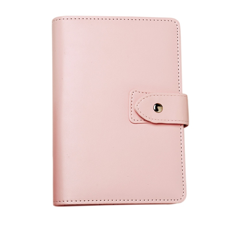 Couverture de planificateur d'anneau, A5 6 anneaux reliure à feuilles mobiles Journal bujo, journal de balle rose menthe