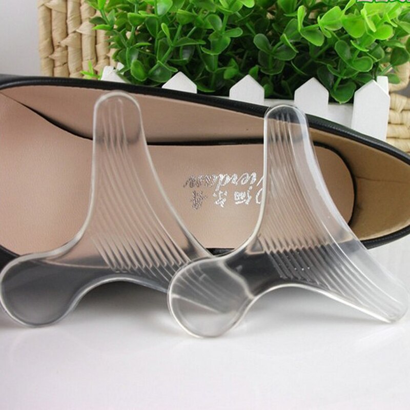 Protectores de talón transparentes invisibles, antideslizantes, en forma de T, pegatinas para zapatos, protección contra el desgaste, 1 par