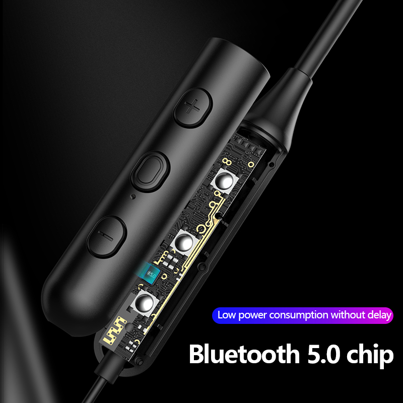 Swalle Bluetooth 5,0 Drahtlose Sport kopfhörer Stereo Subwoofer Hängen Hals Hängen Metall Magnetische Bluetooth Kopfhörer