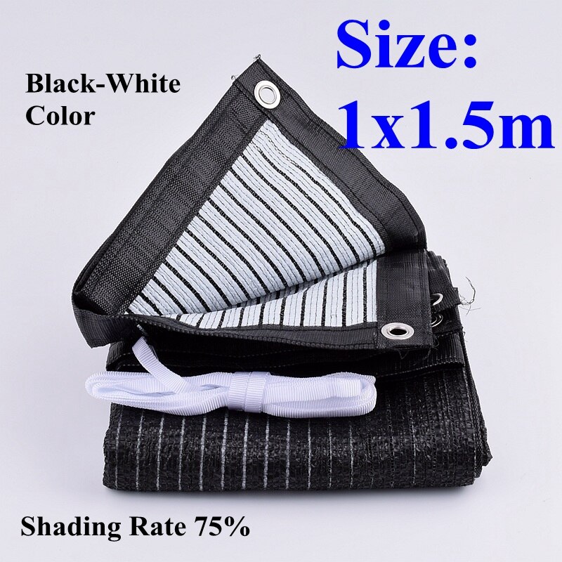 SgooHan 1x1.5m anty-uv HDPE siatka zacieniająca markiza zewnętrzna schronienie siatka zacieniająca sukulenta pokrywa żagiel przeciwsłoneczny balkon siatka asekuracyjna: 1X1.5m B-biały