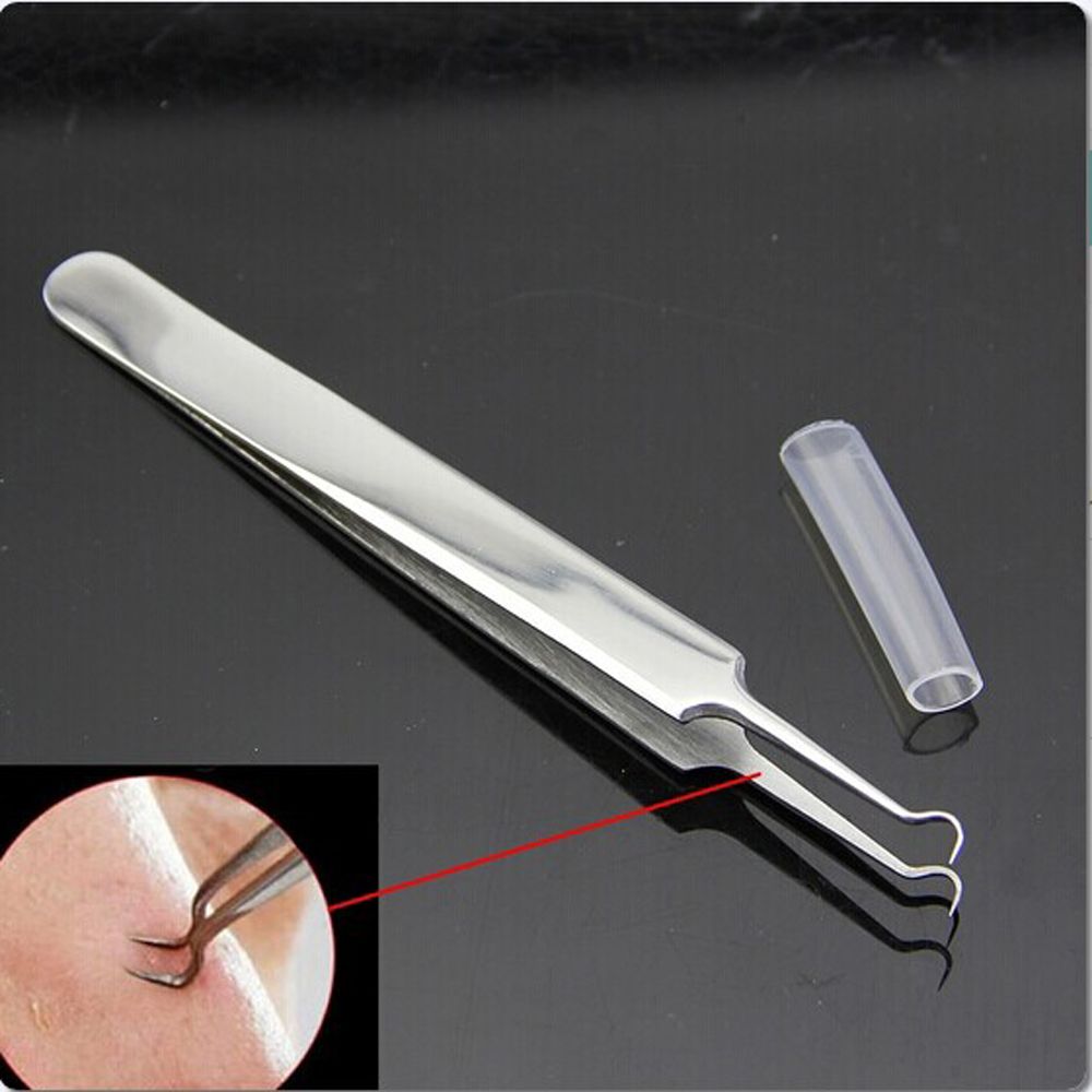 1pc bøjede buede hudorme acne klip klip bums comedon remover værktøj ansigtsrens