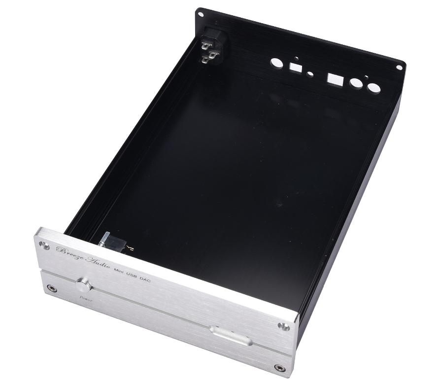 TIANCOOLKEI WH1706D audio decoder aluminum case has been holed USB fiber coaxial For DIY DAC Amplifier Chassis