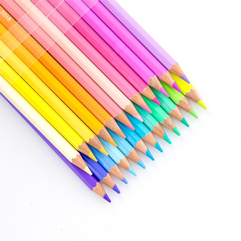Marco 12/24 farver bløde trendy pastelfarver giftfri farveblyant farveblyanter sæt til farvning af skolekunstartikler: 24 farver papiræske