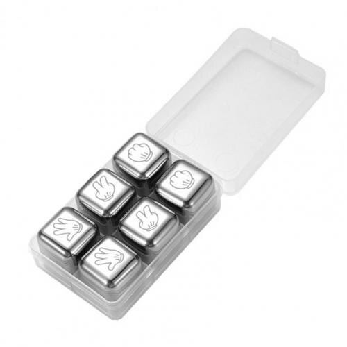 1 Set Ice Cubes Anti-rust Exquisite Anti-deformation Reusable Stainless Steel Quick Cooling Whiskey Chilling Stones for Barware: 3