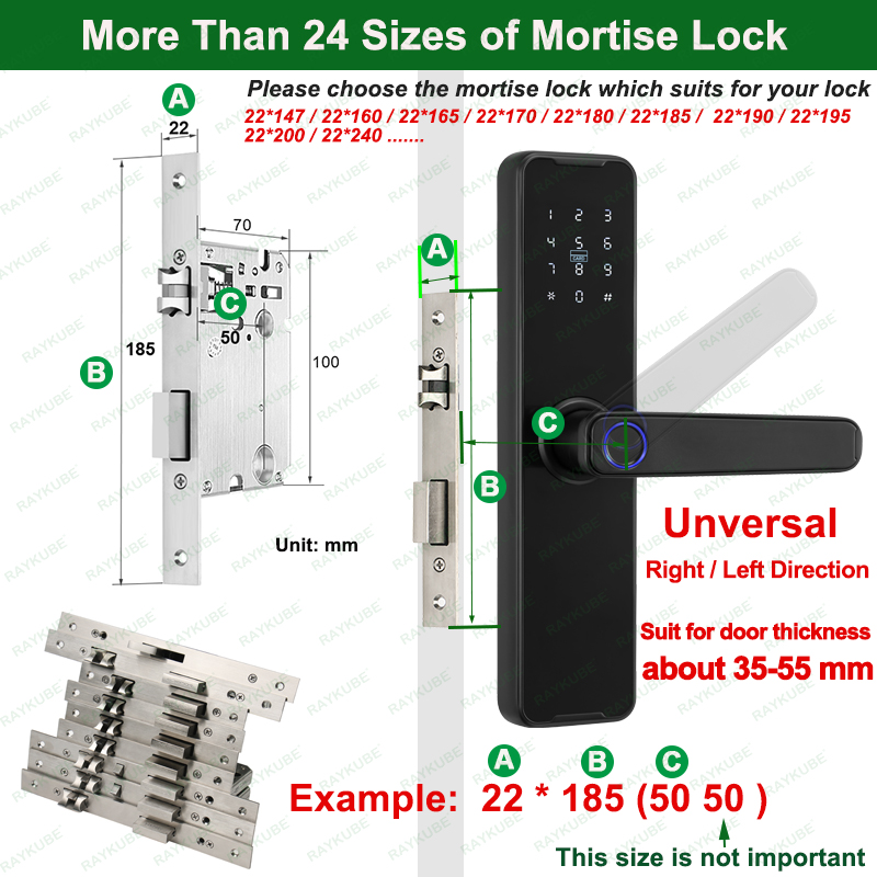 Mortise Lock Specialized For Smart Lock Different Size For Choose
