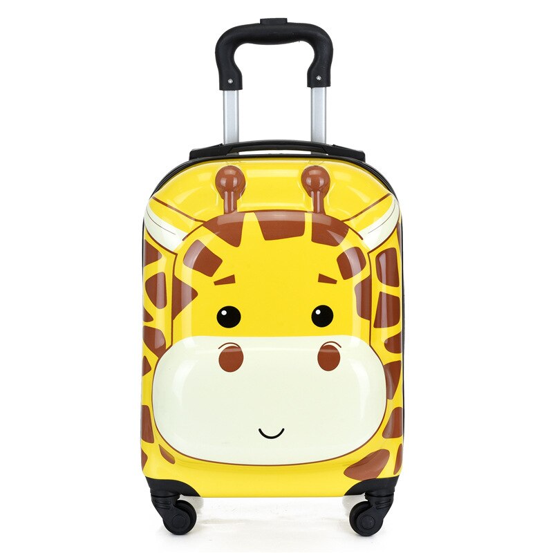 Maleta de viaje para niños pequeños, Maleta de 18 "con carcasa dura de jirafa, maleta con ruedas: Giraffe