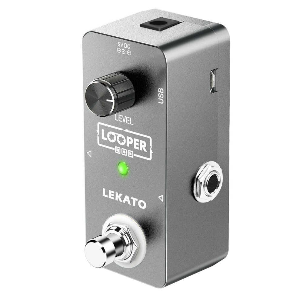 Lekato Looper Gitaar Pedaal Lus Opnemen 40 Minuten Loop Elektrische Gitaar Effect Pedaal True Bypass 9 Slot Wave Looping F/S Gitaar Deel: WHITE