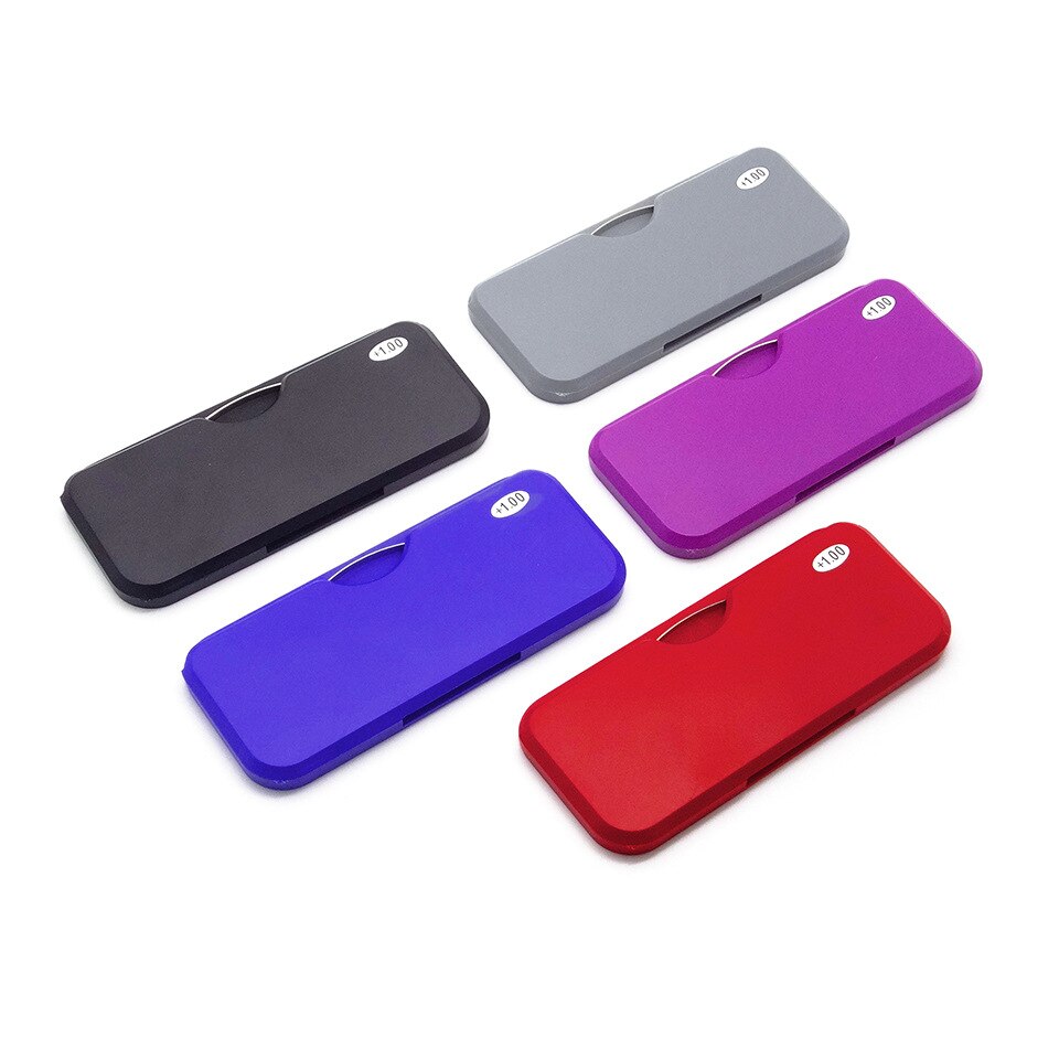 stick on phone MINI clip nose bridge reading glasses 1.0 to 3.5 Portable presbyopic glasses with Case
