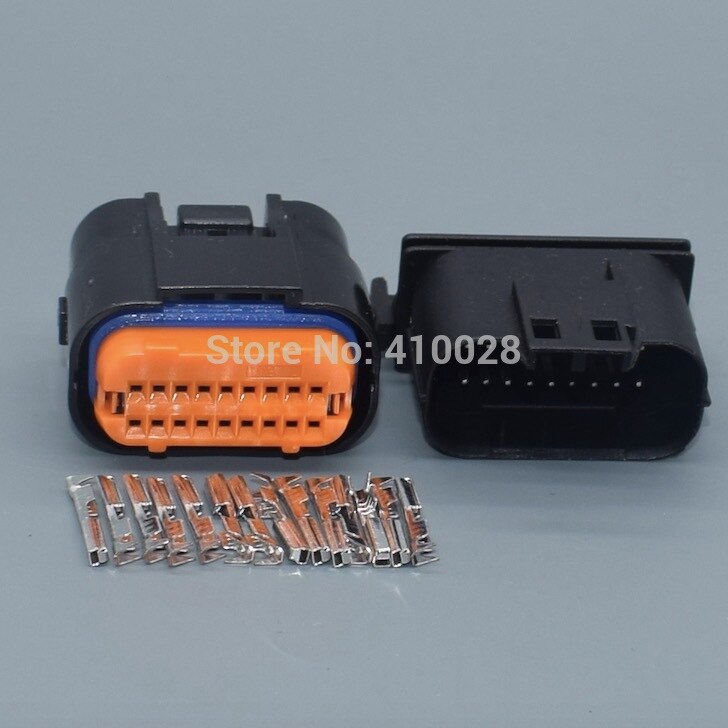 shhworldsea 18 Pin/Way ECU Standard Pinheader Male Female Plug Housing Automotive Connector MX23A18SF1 MX23A18NF1: 2set female male