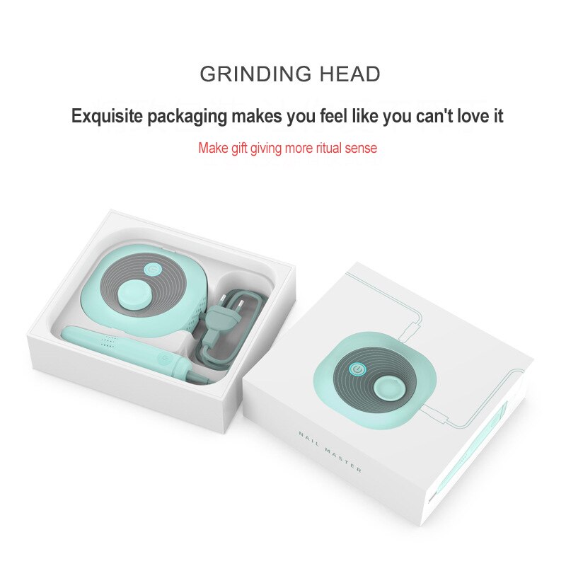 24W Multi-function Nail Polisher Smart Electric Nail Drill Machine Grinding Manicure Buff Nail Nail Art Tool