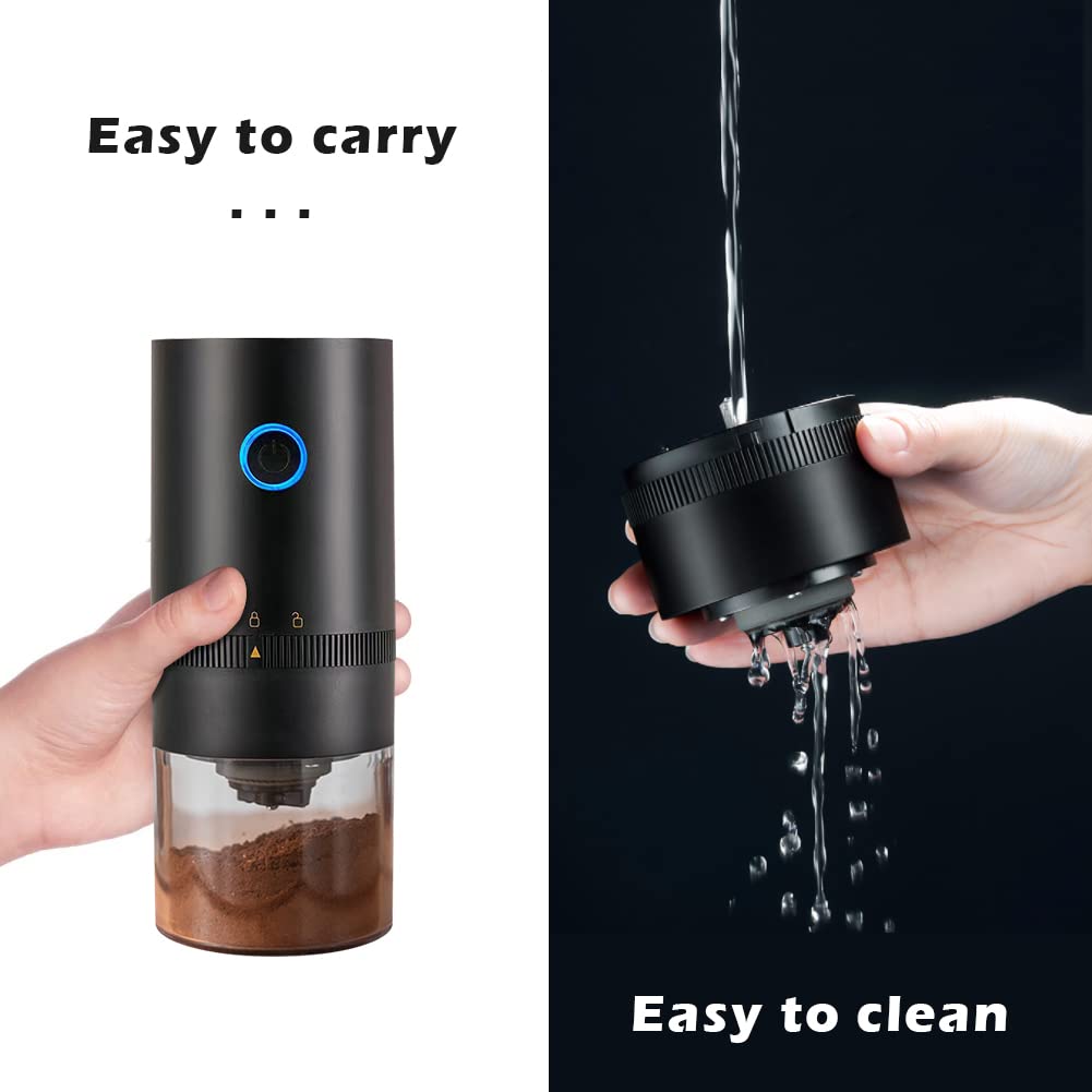 Xiaomi-molinillo de café eléctrico portátil con ajuste de molienda ajustable, molinillo de cerámica cónica pequeña recargable por USB tipo C