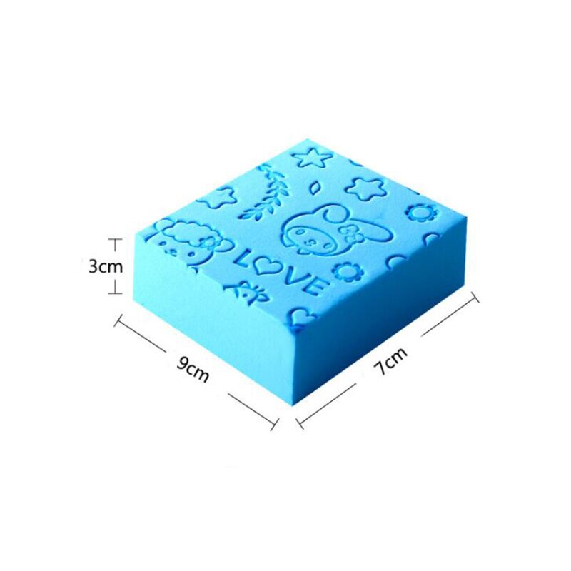 Doux bébé bain douche éponge PVA multifonction PVA Super absorbant éponge pour Auto lavage poussière nettoyage doux éponges brosse: S Blue