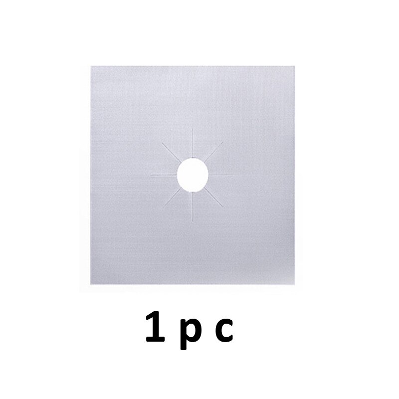 Non-Stick Reusable Self Adhesive Foil Cleaning Mat Set Stove Protector Cover Mat Cooker Cover Burner Protector Kitchen Tools: Gray 1pc