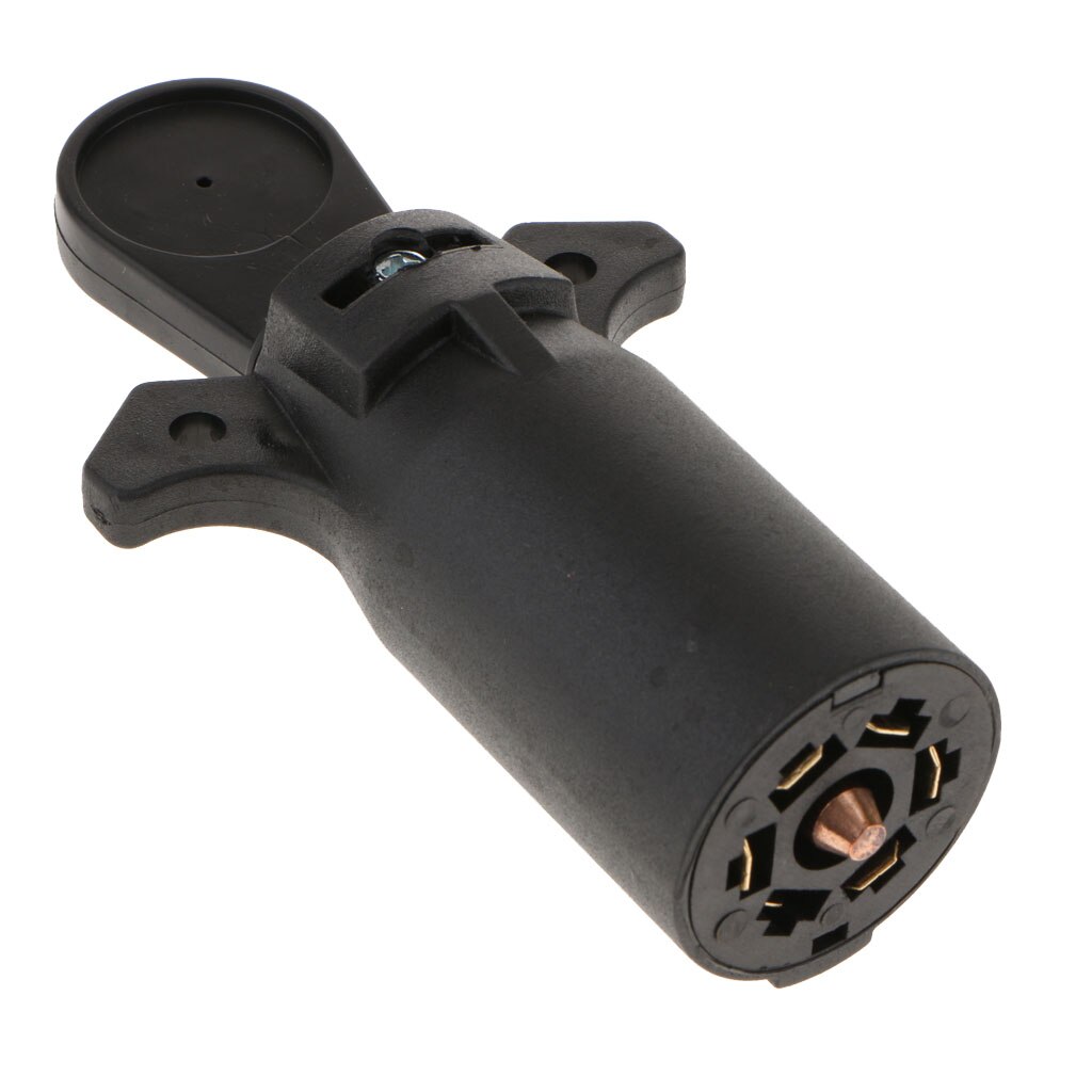 7Way Round Pin Blade Trailer Light Adapter Plug Connector RV