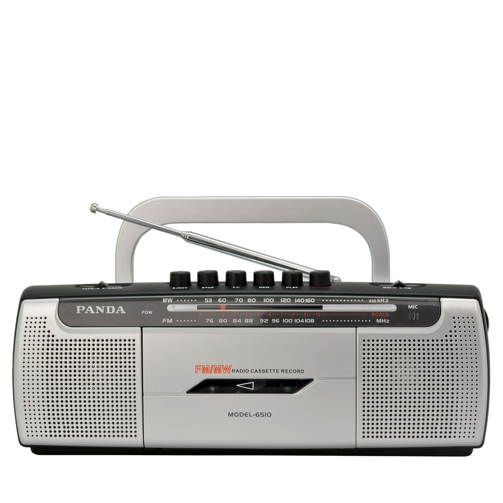 PANDA 6510 Tape Recorder Radio Small Dual Speaker Tape Learn English Playe Two Band Radio