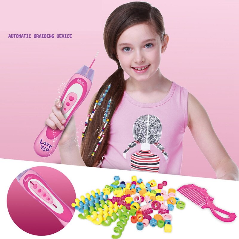 DIY Hairstyle Hair Braiding Automatic Device Colorful Rope Bracelet Makeup Easy Braids Playset Girls Pretend Toy