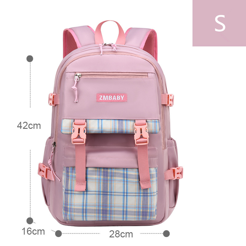 2022 neue Schule Taschen Für Mädchen Wasserdichte Licht Gewicht freundlicher Rucksäcke Bookbags Druck freundlicher Schule Rucksack mochila: S hell Rosa