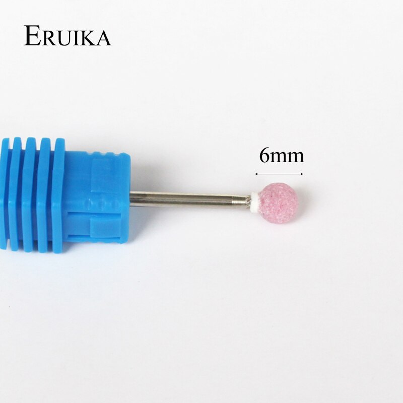 ERUIKA-Bola de piedra de cerámica, broca afilada para uñas, aparato eléctrico Korund matiual para accesorios de manicura, herramientas para uñas, 1 ud.