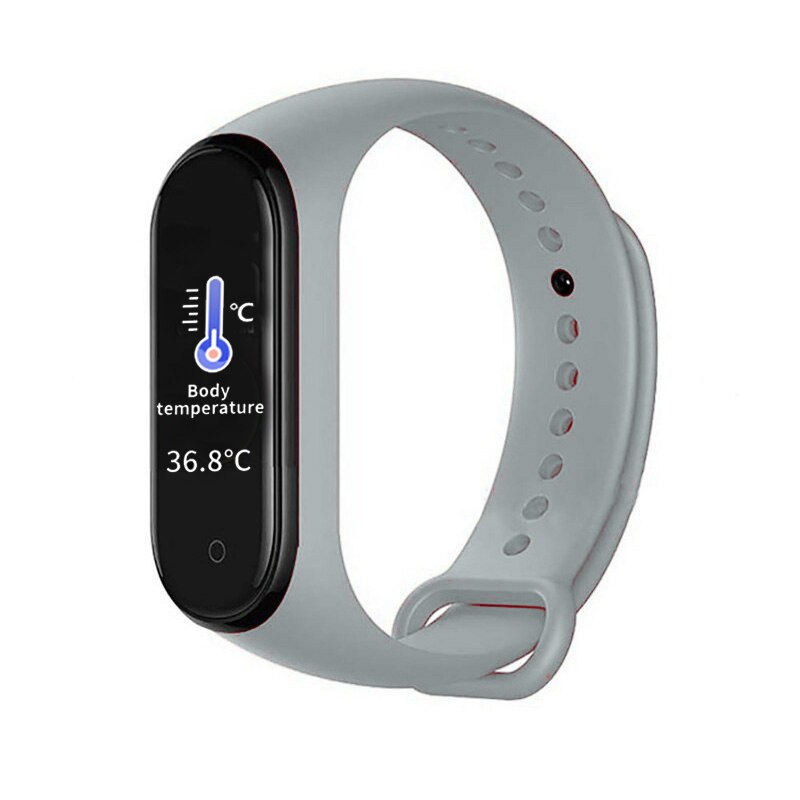 M4 versione di Aggiornamento Del Corpo Termometro Braccialetto M4 Misura Pro Salute Intelligente Banda M5 Bluetooth di Chiamata/Musica di Fitness Tracker Orologio: M4 Pro Gray