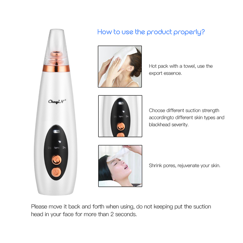 6 In 1 Electric Facial Blackhead Remover Vacuum Suction Pore Removal Deep Cleaning Face Cleanser +Nano Facial Steamer Sprayer 45
